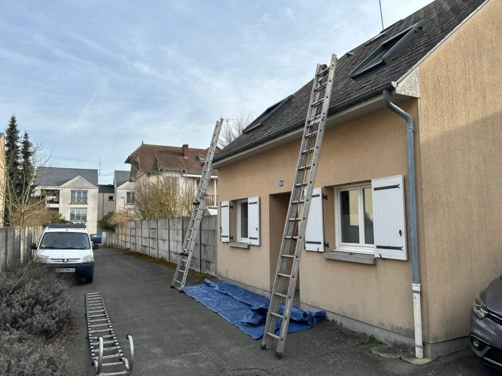 Chantier de couverture près d'Orléans
