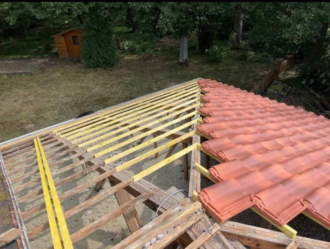Réfection d'une couverture en tuiles neuves dans le Loiret