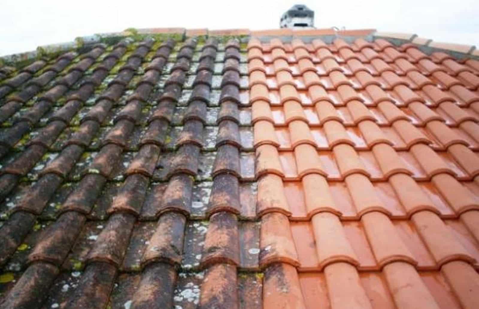 Application d'un traitement hydrofuge sur une toiture